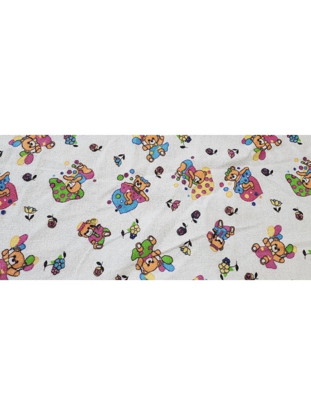 Vintage Colorful Teddy Bear Receiving Baby Blanket